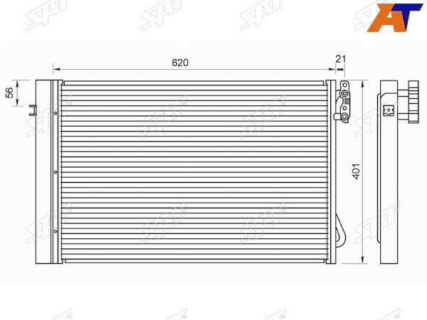 Радиатор кондиционера BMW 1-Series 04-12  3-Series 05-14  X1 09-15  Z4 09-17