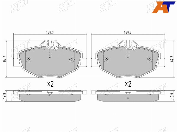 Колодки тормозные перед MERCEDES E200 W211 02-09