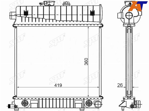 Радиатор Mercedes-Benz C-Class 93-01  E-Class 95-03  CLK-Class 97-02