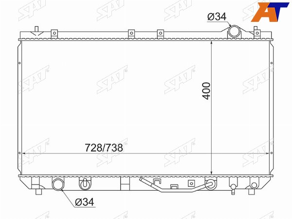 Радиатор Toyota Camry (XV20) 96-02  Lexus ES300 96-01  Toyota Camry 96-01  Camry UAEUSA 96-01