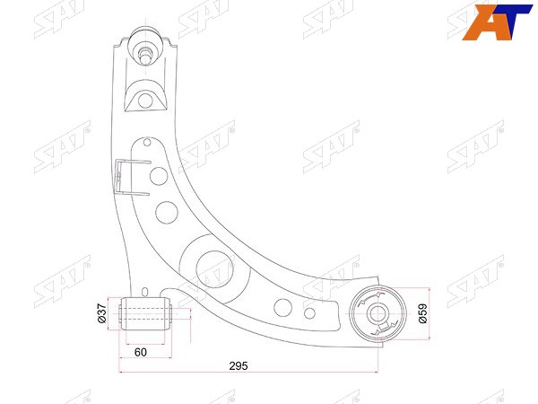 Рычаг нижний TOYOTA PASSO 04- RH