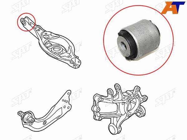Сайлентблок заднего поперечного рычага (под пружин) MAZDA 6 12-CX-5 11-MAZDA 3 13-