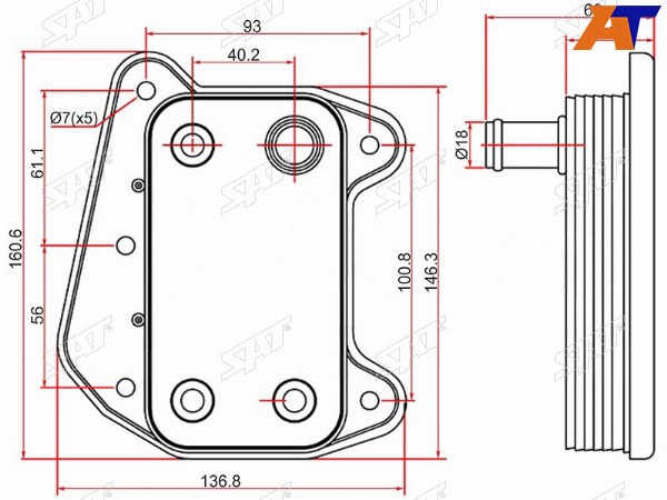 Радиатор масляный MERCEDES SPRINTER 95-C-CLASS W203 00-06C-CLASS W204 06-E-CLASS W210 98-02E-CLA
