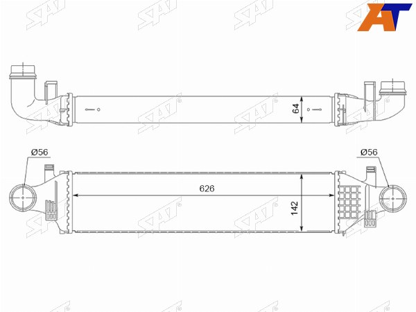 Интеркулер A-CLASS W176 12-18B-CLASS W246 11-18CLA-CLASS 13-19GLA-CLASS 13-19