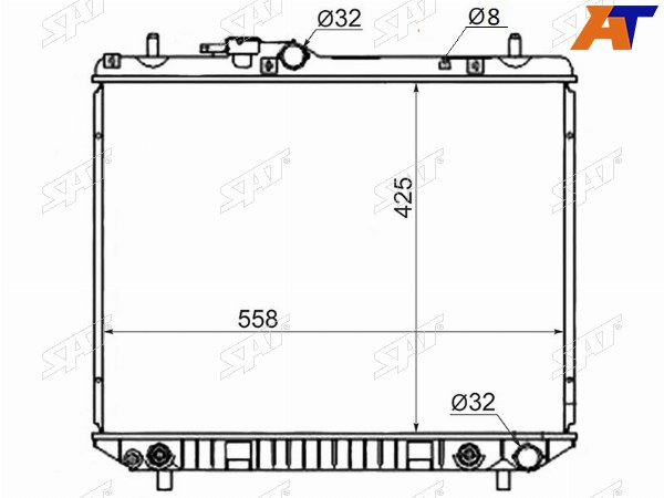 Радиатор Daihatsu Terios 97-06  Terios Kid 98-06  Toyota Cami 99-06