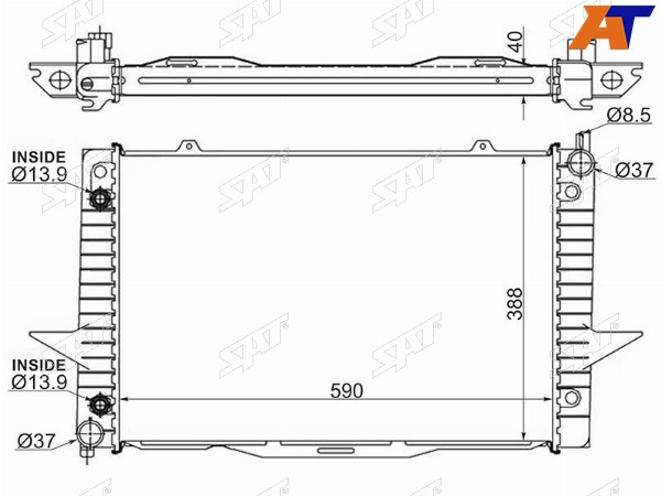 Радиатор Volvo C70 96-02  S70 97-00  V70 97-00