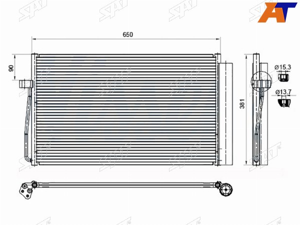 Радиатор кондиционера BMW 5-Series 03-10  6-Series 03-10  7-Series 01-08