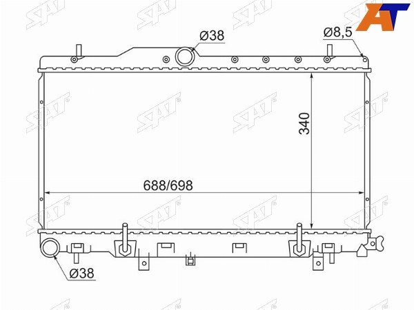 Радиатор Subaru Impreza 00-07  Legacy 98-03  Outback 98-03  Legacy B4 98-03