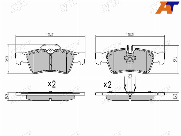 Колодки тормозные зад MERCEDES W211W212C219C218