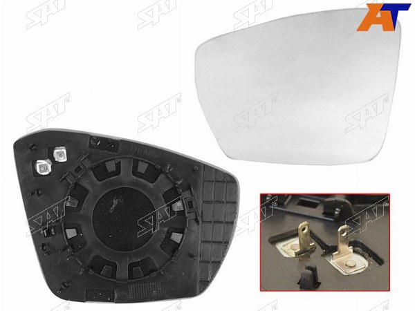 Полотно зеркала SKODA OCTAVIA 13-20 LH с обогревом