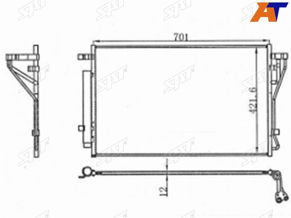 Радиатор кондиционера Kia K5 19-