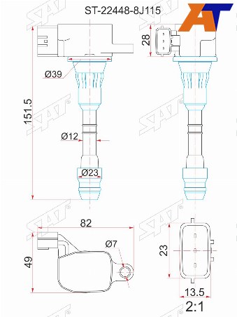 Катушка зажигания NISSAN VQ23DEVQ25DEVQ35DEVQ40DEVG33E 02-J31Z50R50R51ME50E51U30