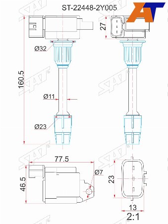 Катушка зажигания FR NISSAN CEFIRO A33 VQ20DEVQ25DEVQ30DE 98-03 (3)