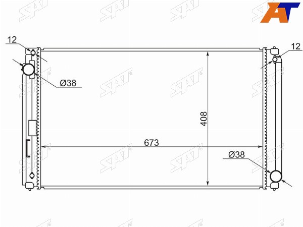 Радиатор Toyota Harrier (XU60) 13-20  RAV4 (XA40) 12-19  Lexus NX200 14-21  NX200t 14-17  NX300