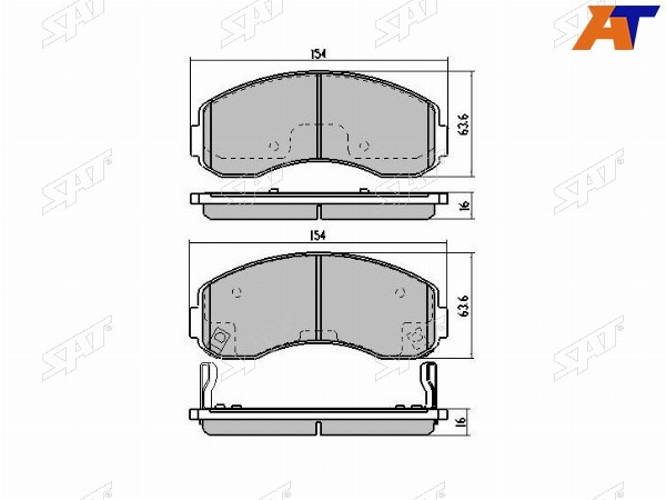 Колодки тормозные перед KIA K2500K2700 99-