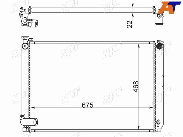 Радиатор Toyota Harrier (XU30) 03-13  Lexus RX300 03-06  RX330 03-06  RX350 06-09  RX400h 04-09
