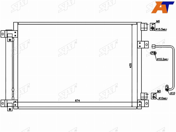 Радиатор кондиционера Subaru B9 Tribeca 04-14  Tribeca 07-14