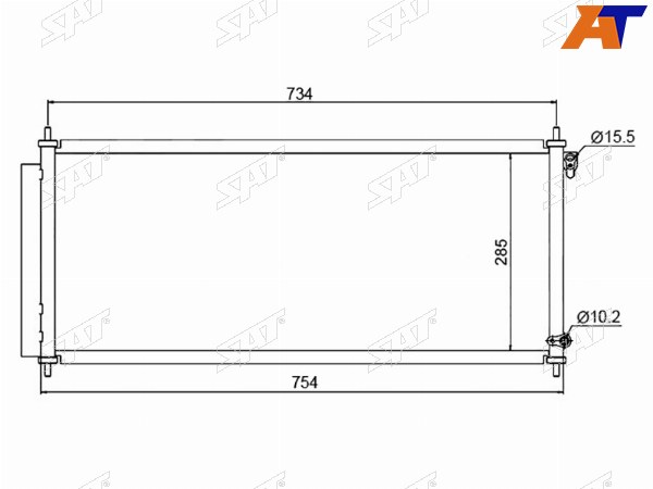 Радиатор кондиционера Honda Fit 01-07  Jazz 02-09