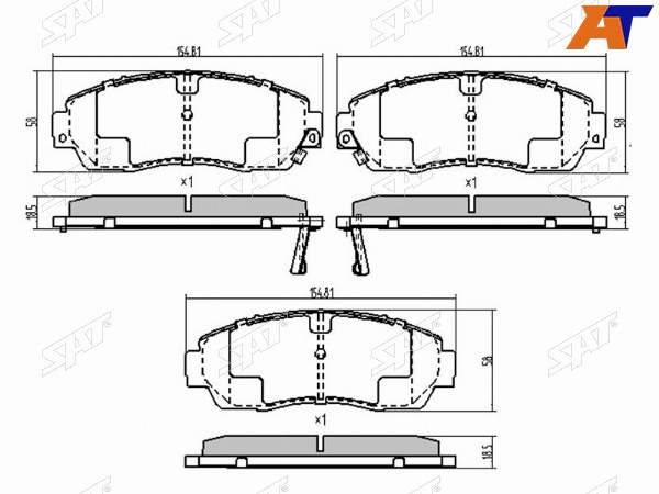 Колодки тормозные перед HONDA CR-V RЕ4HAVAL Fx7 18-CHERY TIGGO 8 PRO MAX 22-