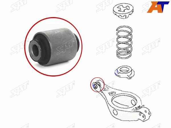 Сайлентблок заднего поперечного рычага (подпружину)  NISSAN TEANA 32 2008-