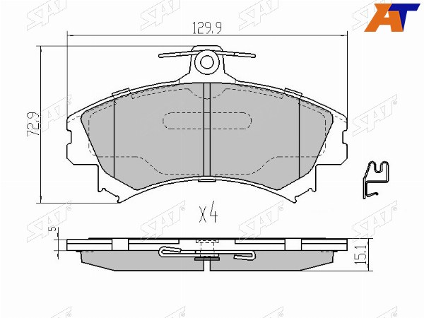 Колодки тормозные перед MITSUBISHI COLT VI 02-12