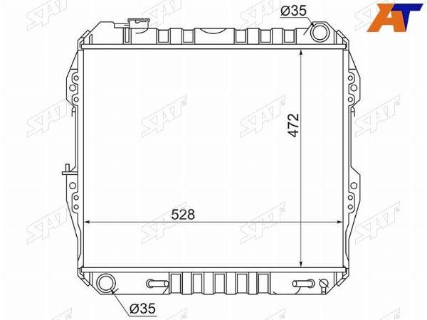Радиатор Toyota 4Runner 89-95  Hilux Surf 89-95