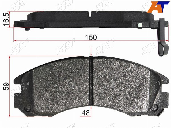 Колодки тормозные перед MITSUBISHI AIRTREKOUTLANDER 03-06