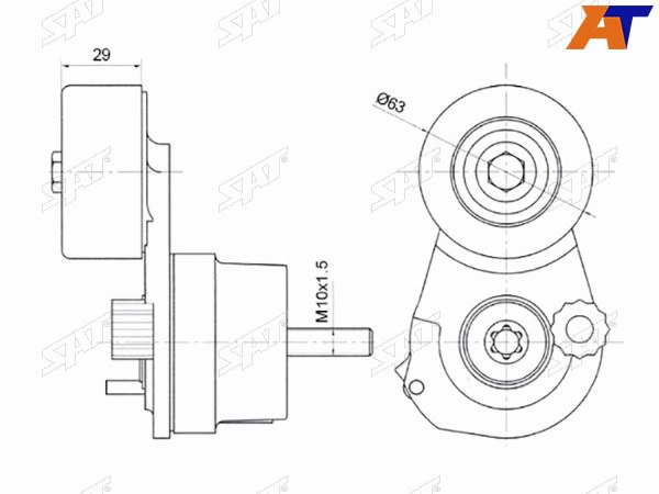 Натяжитель приводного ремня CHEVROLET CRUZEAVEOORLANDOOPEL ASTRA-G-HZAFIRA-B-CINSIGNIAVECTRA