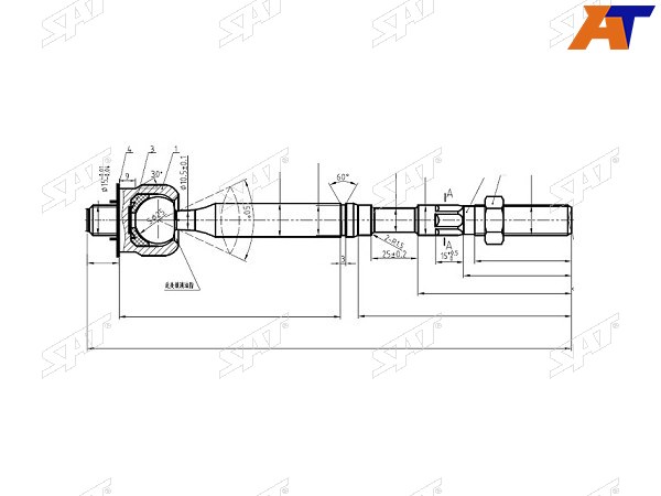 Тяга рулевая TOYOTA RAV4 05-