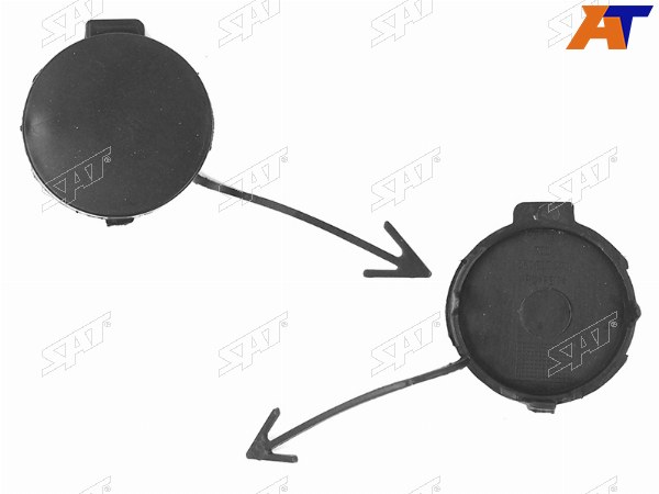 Заглушка в бампер VW GOLF VI 08-16 5D под крюк