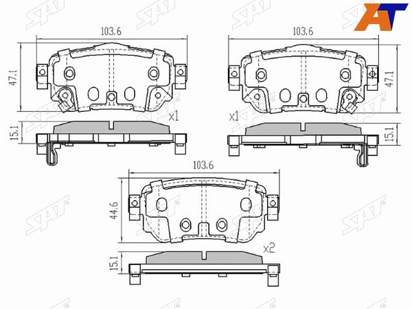 Колодки тормозные зад NISSAN X-TRAIL N32