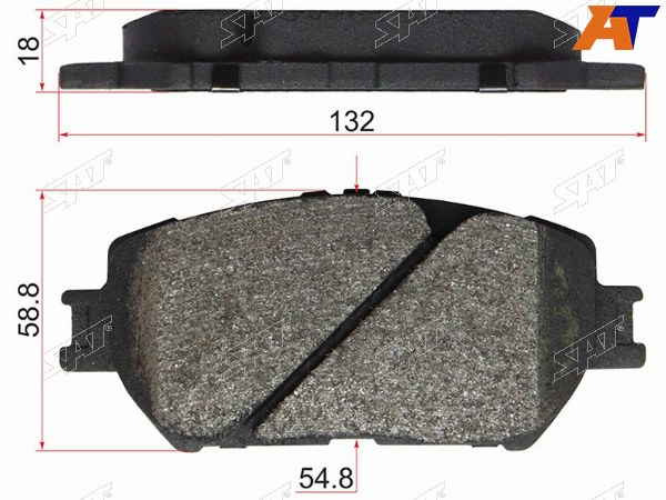 Колодки тормозные перед TOYOTA CAMRY 01-WISH 03-