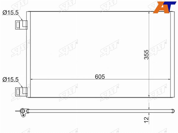 Радиатор кондиционера Renault Kangoo 08-16