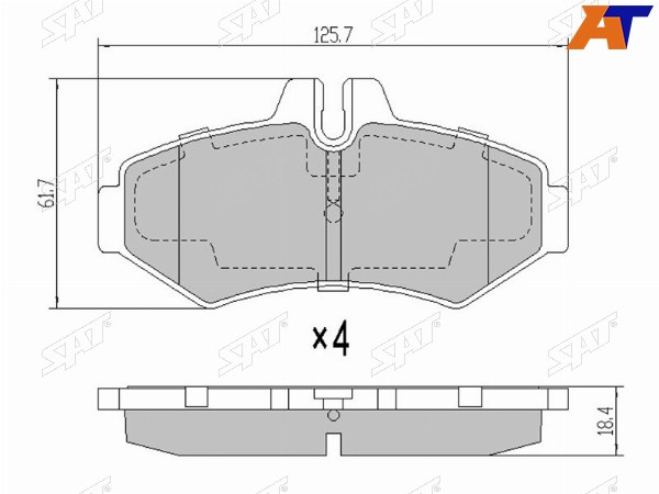 Колодки тормозные зад MERCEDES SPRINTER CLASSIC 12-