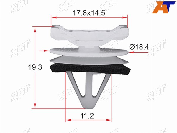 Клипса накладки кузова MAZDA (1 шт.)