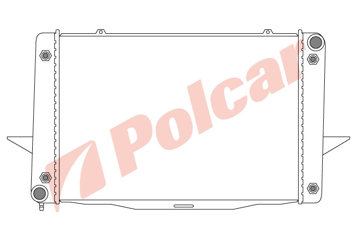 908508-4 850S70  0691- 20I23I25I 20V TURBO РАДИАТОР 590X388 А +-C  VO2093