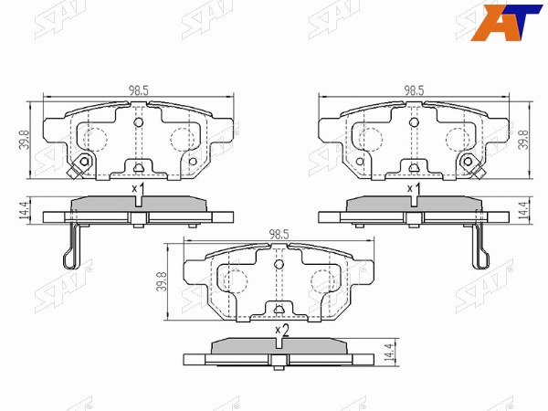 Kолодки тормозные зад SUZUKI SWIFT 10-
