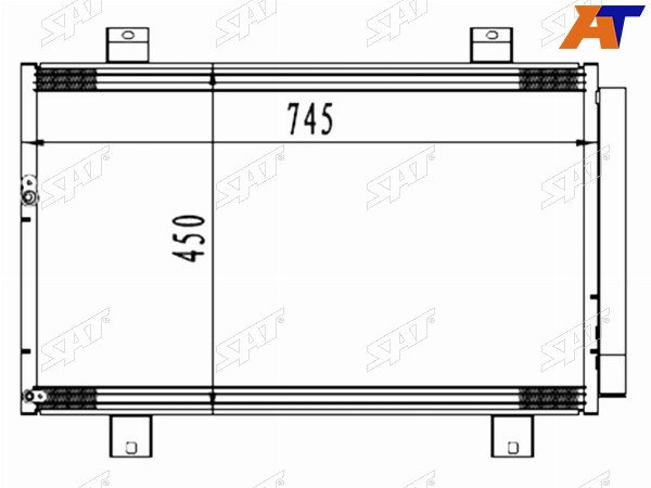 Радиатор кондиционера Toyota Highlander 07-13  Kluger V 07-13