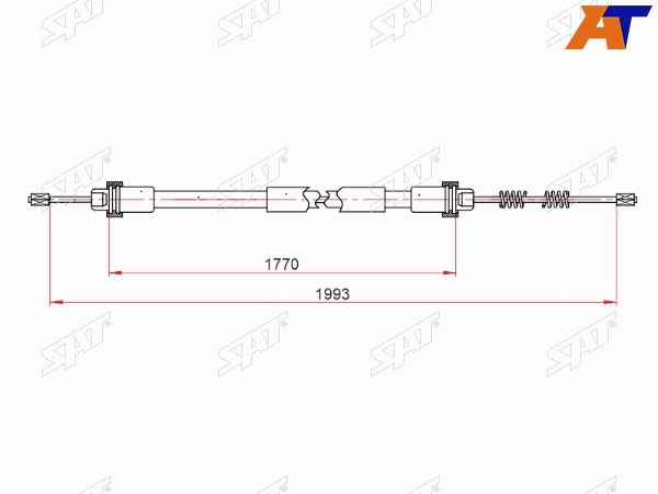 Трос ручного тормоза LADA LARGUS 12-LOGAN 08-15 RHLH