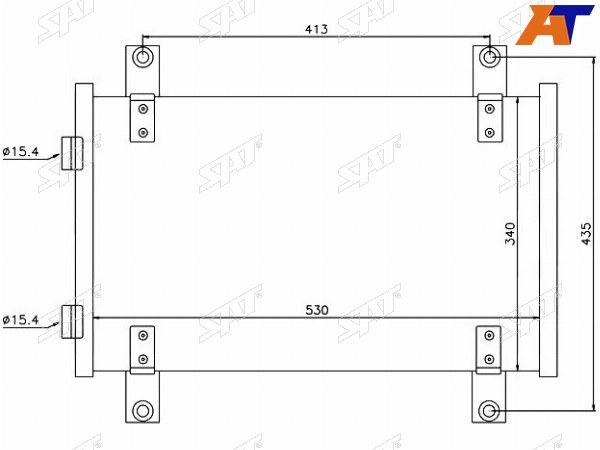 Радиатор кондиционера Peugeot Boxer 94-06  Citroen Jumper 94-06  Fiat Ducato 94-12