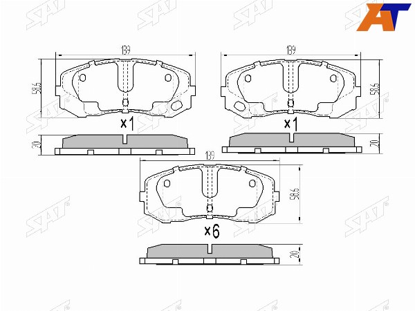 Колодки тормозные перед MITSUBISHI CANTER FE7FE8 04-07