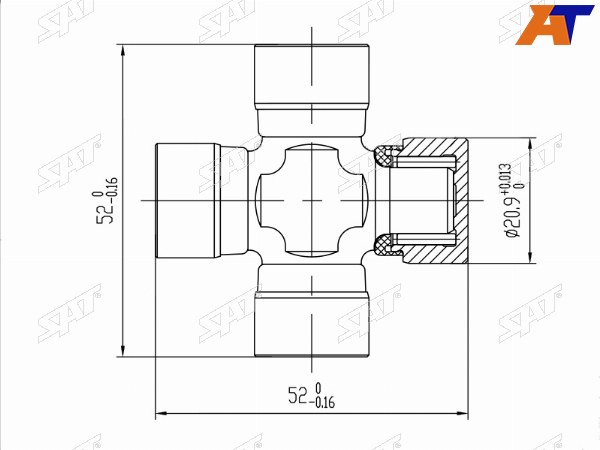 Крестовина TOYOTA RAV4 ACA3ZSA4