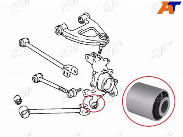 Сайлентблок неподвижный задней цапфы (к продол. тяге) TOYOTA CHASERCRESTAMARK2CROWN JZS155 92-