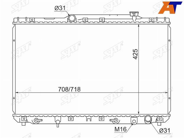 Радиатор Toyota Camry EuropeRussia (XV10) 91-96  Camry UAEUSA 91-96  Scepter 92-96
