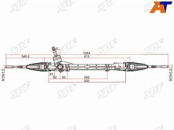 Рейка рулевая MITSUBISHI ASX 10-OUTLANDER 12- LHD