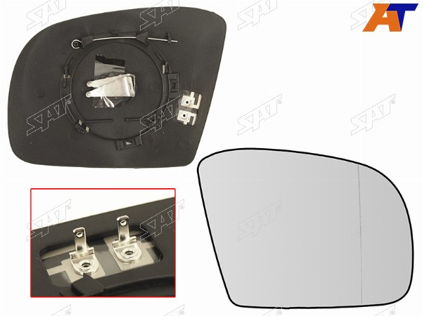 Полотно зеркала MERCEDES MERCEDES M W164 05-08R W251 06-10 RH асферическое с обогревом
