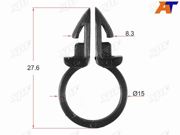 Клипса трубки эл. проводки d=13 (1 шт.)