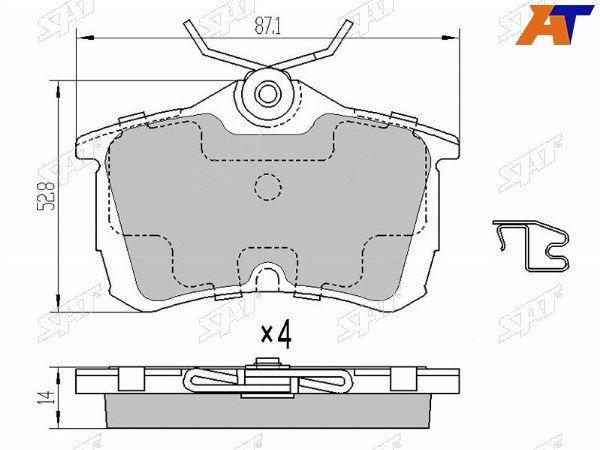 Колодки тормозные зад HONDA ACCORD CFCL