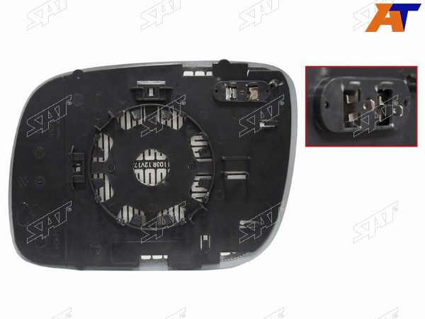 Полотно зеркала VW TOUAREG 03-07 RH с обогревом