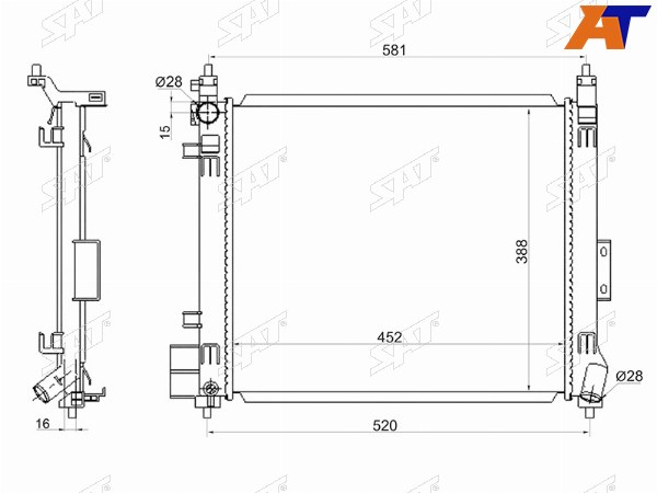 Радиатор Nissan Note 12-16